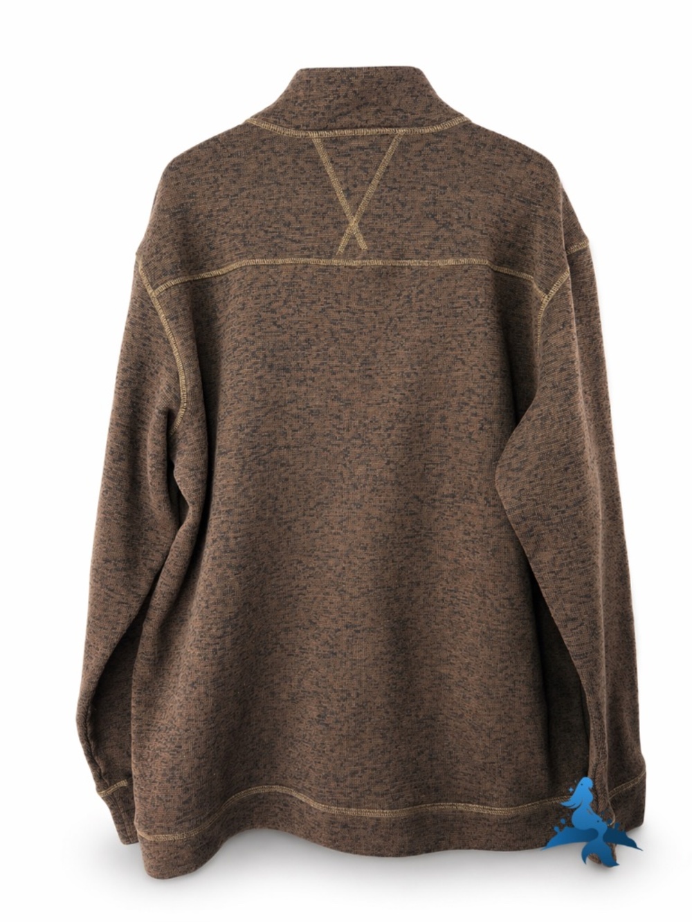 1305 - Weatherproof Vintage - Mock Neck Henley Sweater Pullover – XL – Brown - Picture 8 of 15